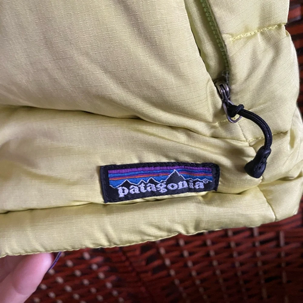Patagonia Lime Green Vintage Down Puffer Jacket